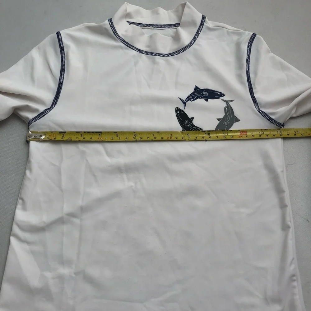 Cherokee white mock neck rash guard size M = 8-10
